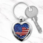 Usa-map-and-flag-on-cement-wall-texture-background-design-1591646654pet Key Chain (Heart)