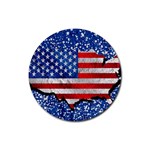 Usa-map-and-flag-on-cement-wall-texture-background-design-1591646654pet Rubber Coaster (Round) 