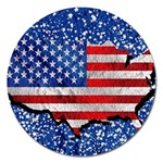 Usa-map-and-flag-on-cement-wall-texture-background-design-1591646654pet Magnet 5  (Round)