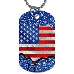 Usa-map-and-flag-on-cement-wall-texture-background-design-1591646654pet Dog Tag (One Side)