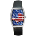 Usa-map-and-flag-on-cement-wall-texture-background-design-1591646654pet Barrel Style Metal Watch