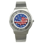 Usa-map-and-flag-on-cement-wall-texture-background-design-1591646654pet Stainless Steel Watch