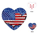 Usa-map-and-flag-on-cement-wall-texture-background-design-1591646654pet Playing Cards Single Design (Heart)