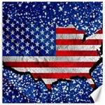 Usa-map-and-flag-on-cement-wall-texture-background-design-1591646654pet Canvas 12  x 12 