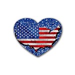 Usa-map-and-flag-on-cement-wall-texture-background-design-1591646654pet Heart Coaster (4 pack) 