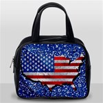 Usa-map-and-flag-on-cement-wall-texture-background-design-1591646654pet Classic Handbag (One Side)