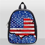 Usa-map-and-flag-on-cement-wall-texture-background-design-1591646654pet School Bag (Small)