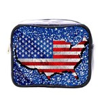 Usa-map-and-flag-on-cement-wall-texture-background-design-1591646654pet Mini Toiletries Bag (One Side)