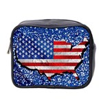 Usa-map-and-flag-on-cement-wall-texture-background-design-1591646654pet Mini Toiletries Bag (Two Sides)