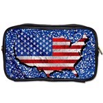 Usa-map-and-flag-on-cement-wall-texture-background-design-1591646654pet Toiletries Bag (One Side)