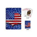 Usa-map-and-flag-on-cement-wall-texture-background-design-1591646654pet Playing Cards Single Design (Mini)