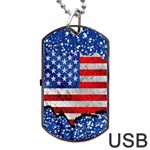 Usa-map-and-flag-on-cement-wall-texture-background-design-1591646654pet Dog Tag USB Flash (One Side)