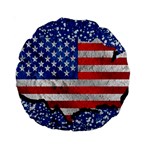 Usa-map-and-flag-on-cement-wall-texture-background-design-1591646654pet Standard 15  Premium Round Cushions