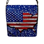 Usa-map-and-flag-on-cement-wall-texture-background-design-1591646654pet Flap Closure Messenger Bag (L)