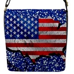 Usa-map-and-flag-on-cement-wall-texture-background-design-1591646654pet Flap Closure Messenger Bag (S)