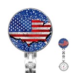 Usa-map-and-flag-on-cement-wall-texture-background-design-1591646654pet Stainless Steel Nurses Watch