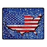 Usa-map-and-flag-on-cement-wall-texture-background-design-1591646654pet Double Sided Fleece Blanket (Small) 