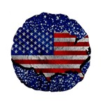 Usa-map-and-flag-on-cement-wall-texture-background-design-1591646654pet Standard 15  Premium Flano Round Cushions