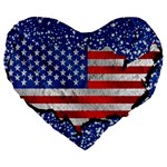 Usa-map-and-flag-on-cement-wall-texture-background-design-1591646654pet Large 19  Premium Flano Heart Shape Cushions