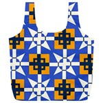 Shapes on a blue background                                                      Full Print Recycle Bag (XXL)