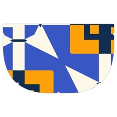 Shapes on a blue background                                                      Makeup Case (Medium) from ArtsNow.com Side Right