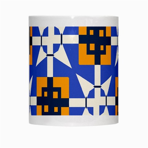 Shapes on a blue background                                                           White Mug from ArtsNow.com Center