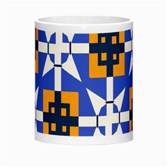 Shapes on a blue background                                                           Morph Mug from ArtsNow.com Center