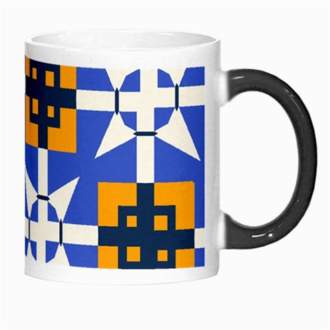 Shapes on a blue background                                                           Morph Mug from ArtsNow.com Right