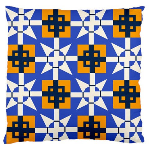 Shapes on a blue background                                                          Standard Flano Cushion Case (Two Sides) from ArtsNow.com Front