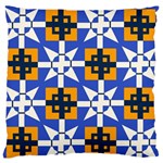 Shapes on a blue background                                                          Standard Flano Cushion Case (Two Sides)