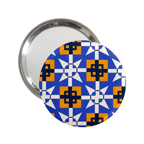 Shapes on a blue background                                                           2.25  Handbag Mirror from ArtsNow.com Front