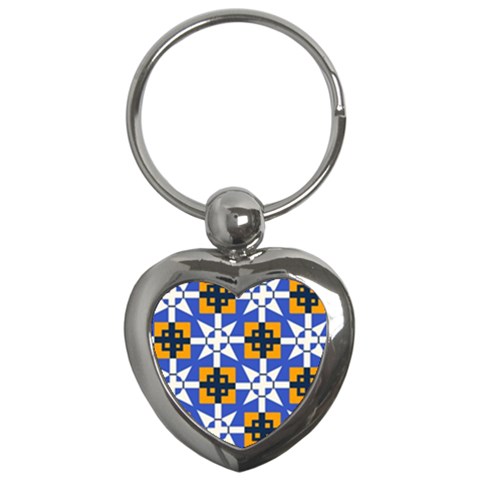 Shapes on a blue background                                                           Key Chain (Heart) from ArtsNow.com Front