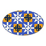 Shapes on a blue background                                                           Magnet (Oval)