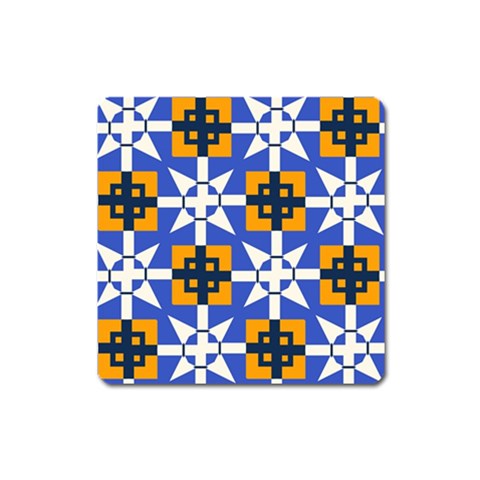 Shapes on a blue background                                                           Magnet (Square) from ArtsNow.com Front