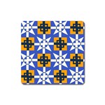 Shapes on a blue background                                                           Magnet (Square)