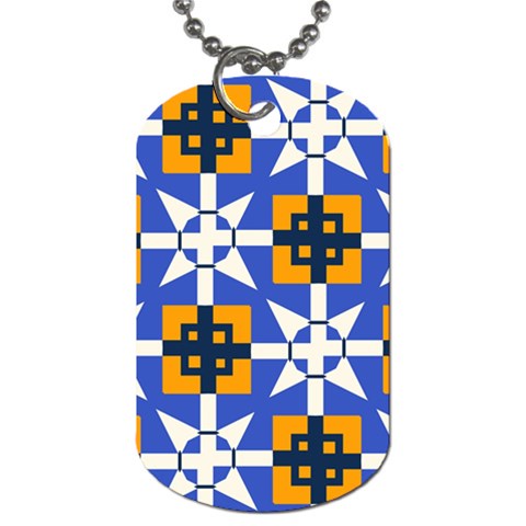 Shapes on a blue background                                                           Dog Tag (One Side) from ArtsNow.com Front