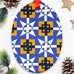 Shapes on a blue background                                                           Ornament (Oval)