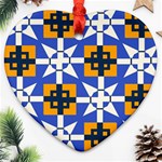 Shapes on a blue background                                                           Ornament (Heart)