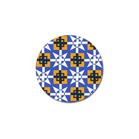 Shapes on a blue background                                                           Golf Ball Marker (4 pack) from ArtsNow.com Front