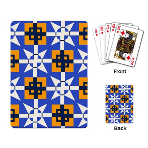 Shapes on a blue background                                                           Playing Cards Single Design from ArtsNow.com Back