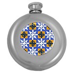 Shapes on a blue background                                                           Hip Flask (5 oz)