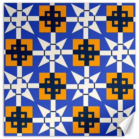 Shapes on a blue background                                                           Canvas 12  x 12  from ArtsNow.com 11.4 x11.56  Canvas - 1