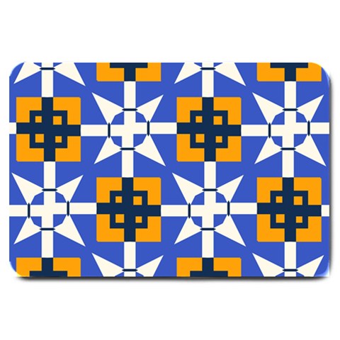 Shapes on a blue background                                                           Large Doormat from ArtsNow.com 30 x20  Door Mat