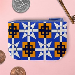 Shapes on a blue background                                                          Mini Coin Purse from ArtsNow.com Back