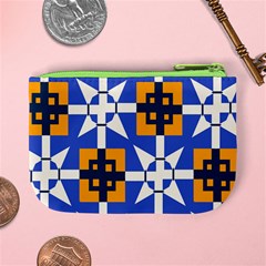 Shapes on a blue background                                                          Mini Coin Purse from ArtsNow.com Back