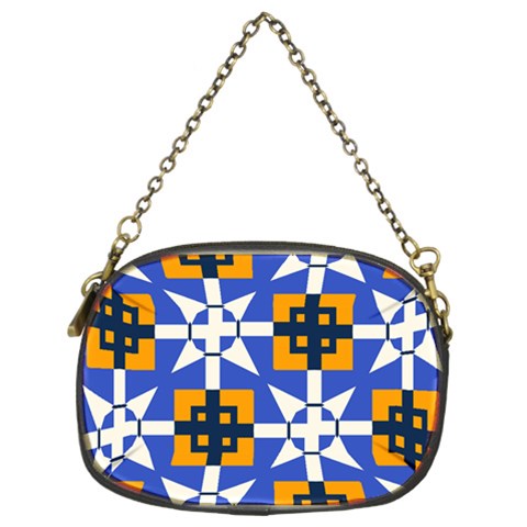 Shapes on a blue background                                                           Chain Purse (Two Sides) from ArtsNow.com Front