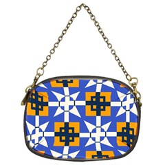 Shapes on a blue background                                                           Chain Purse (Two Sides) from ArtsNow.com Front