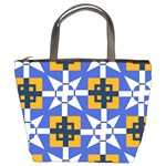 Shapes on a blue background                                                           Bucket Bag