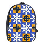 Shapes on a blue background                                                           School Bag (Large)