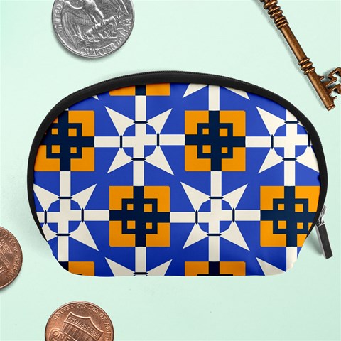 Shapes on a blue background                                                           Accessory Pouch from ArtsNow.com Front